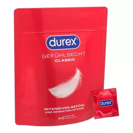 DUREX Préservatifs ultra-fins Feeling Real, 40 pièces