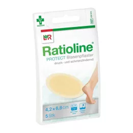 RATIOLINE Pansement de protection pour ampoules 4,2 x 6,8 cm, 5 pièces
