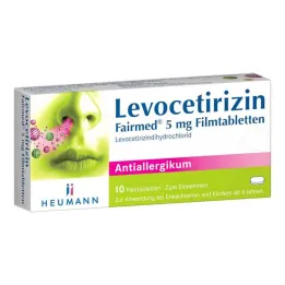 Lévocétirizine Fairmed 5 mg comprimés pelliculés (10 pièces)