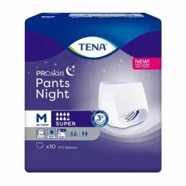TENA PANTS culottes jetables de nuit super M, 10 pièces