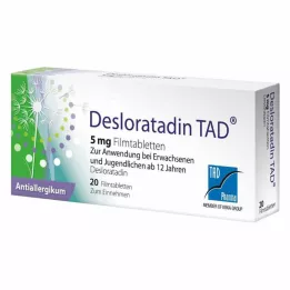 DESLORATADIN TAD Comprimés pelliculés à 5 mg, 20 pcs