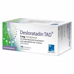 DESLORATADIN TAD Comprimés pelliculés à 5 mg, 100 pcs