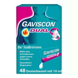 GAVISCON Suspension double 500 mg/213 mg/325 mg en sachet, 48 x 10 ml