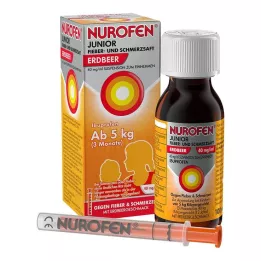 NUROFEN Sirop Junior contre la fièvre et la douleur à la fraise 40 mg/ml, 100 ml
