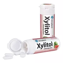 MIRADENT Chewing-gum au xylitol à la pastèque, 30 pièces