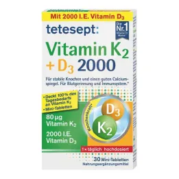 Tetesept Vitamine K2+D3 2000 comprimés (30 pièces)