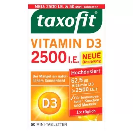 TAXOFIT Comprimés de vitamine D3 2500 I.E., 50 pcs
