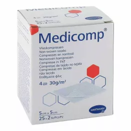 MEDICOMP Non-tissé composite stérile 5x5 cm 4 couches, 25X2 pcs