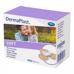 DERMAPLAST SOFT Pansement rond 22 mm, 200 pièces