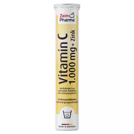 VITAMIN Comprimés effervescents C 1000 mg + Zinc, 20 pcs