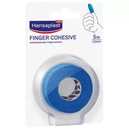 HANSAPLAST Pansement pour doigts autocollant 2,5 cm x 5 m bleu, 1 pièce