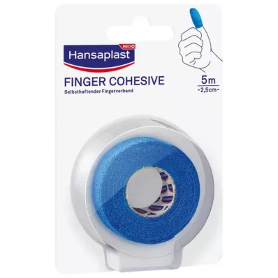 HANSAPLAST Pansement pour doigts autocollant 2,5 cm x 5 m bleu, 1 pièce HANSAPLAST Pansement pour doigts autocollant 2,5 cm x 5 m bleu, 1 pièce