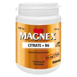 Magnex Citrate + B6 Vegan Licose sans sucre sans le lactose, 100 pc