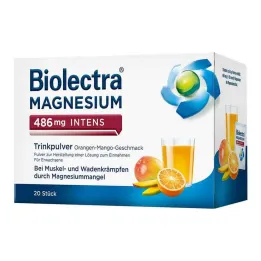 Biolectra Magnésium 486 mg de poudre à boire intense Ora-Man., 20 pc
