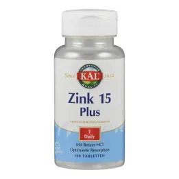 Comprimés de Zinc 15 Plus, 100 unités
