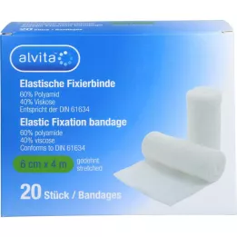 ALVITA bandage de fixation élastique 6 cmx4 m, 20 pièces