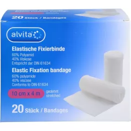 ALVITA bandage de fixation élastique 10 cmx4 m, 20 pièces