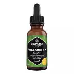 VITAMIN Gouttes K2 MK7 à haute dose végétaliennes, 50 ml
