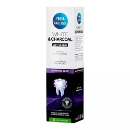 PERLWEISS Blanc &amp; dentifrice à charbon de bois, 75 ml