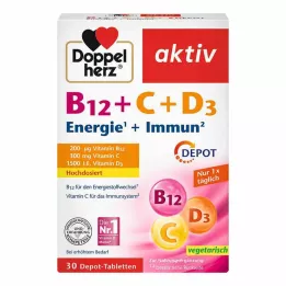 DOPPELHERZ Comprimés actifs B12+C+D3 Depot, 30 pcs