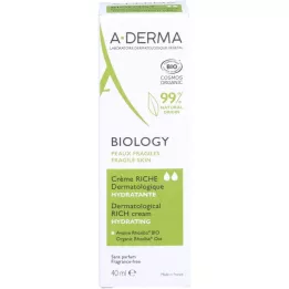 A-DERMA Crème de biologie richement dermatologiquement, 40 ml