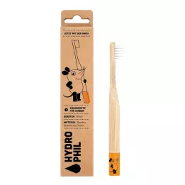 NACHHALTIGE Brosse à dents pour enfants Mouse en bambou orange souple, 1 pièce