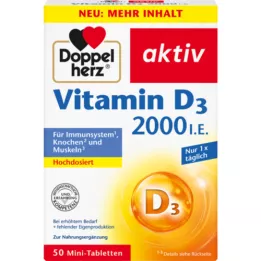 DOPPELHERZ Vitamine D3 2000 Cest-à-dire les comprimés, 50 pc