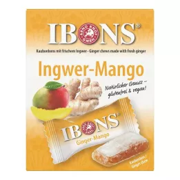 IBONS Bonbons à mâcher au gingembre et à la mangue, 60 g