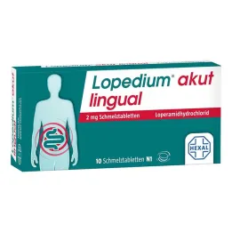Lopédium aigu lingual 2 mg comprimés orodispersibles, 10 pc