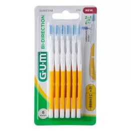 GUM Interdentaire bidirectionnel 1,4 mm jaune, 6 pièces