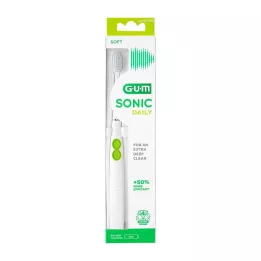 GUM SONIC DAILY Brosse à dents sonique blanche, 1 pièce