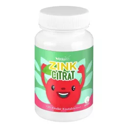 ZINKCITRAT Comprimés à croquer pour enfants vegan, 120 pcs