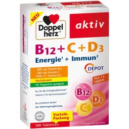 DOPPELHERZ B12 + C + D3 Tablets actifs Depot, 100 pc