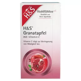 Sachets filtrants à la grenade H&amp;S avec vitamine C, 20 x 2 g