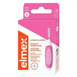 ELMEX Brossettes interdentaires ISO taille 0 0,4 mm rose, 8 pcs