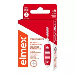 ELMEX Brossettes interdentaires ISO taille 2 0,5 mm rouge, 8 pcs