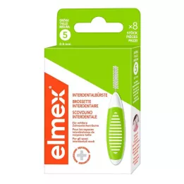 ELMEX Brossettes interdentaires ISO taille 5 0,8 mm vertes, 8 pièces