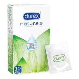 Durex Naturals préservatifs avec lubrifiant à base deau, 10 pc