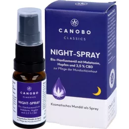 Canobo Night Spray 3.5% Bio CBD avec houblon et mélatonine, 10 ml