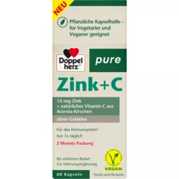 DOPPELHERZ Zink + C Pure Capsules, 60 pc