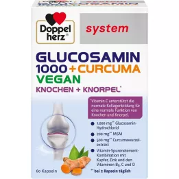 DOPPELHERZ Glucosamin 1000 + Curcuma Vegan Syst.kps., 60 pc