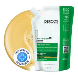 Vichy Dercos shampooing antipelliculaire pour cuir chevelu sec, 500 ml