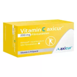 VITAMIN C AXICUR Comprimés pelliculés à 200 mg, 100 pcs
