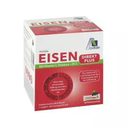 EISEN DIREKT plus vitamine C + acide folique + B12 en poudre, 60 pcs