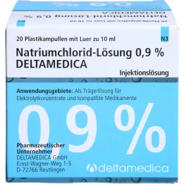 NATRIUMCHLORID-Solution à 0,9 % Deltamedica Luer Pl., 20X10 ml