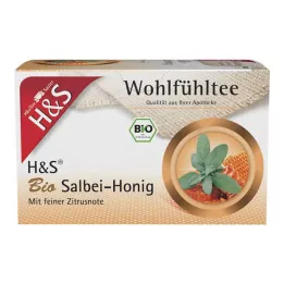 Sachets filtrants pour miel de sauge biologique H&amp;S, 20 x 2 g