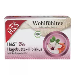 H&amp;S Sachets filtrants à base déglantier et dhibiscus biologiques, 20 x 3,0 g
