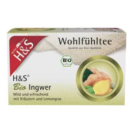 Sachets filtrants de gingembre biologique H&amp;S, 20 x 2 g