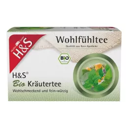 Sachets filtrants pour tisanes biologiques H&amp;S, 20 x 1,5 g