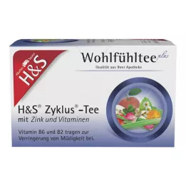 Thé du cycle H&amp;S avec zinc et vitamines, sachets filtrants, 20 x 1,5 g